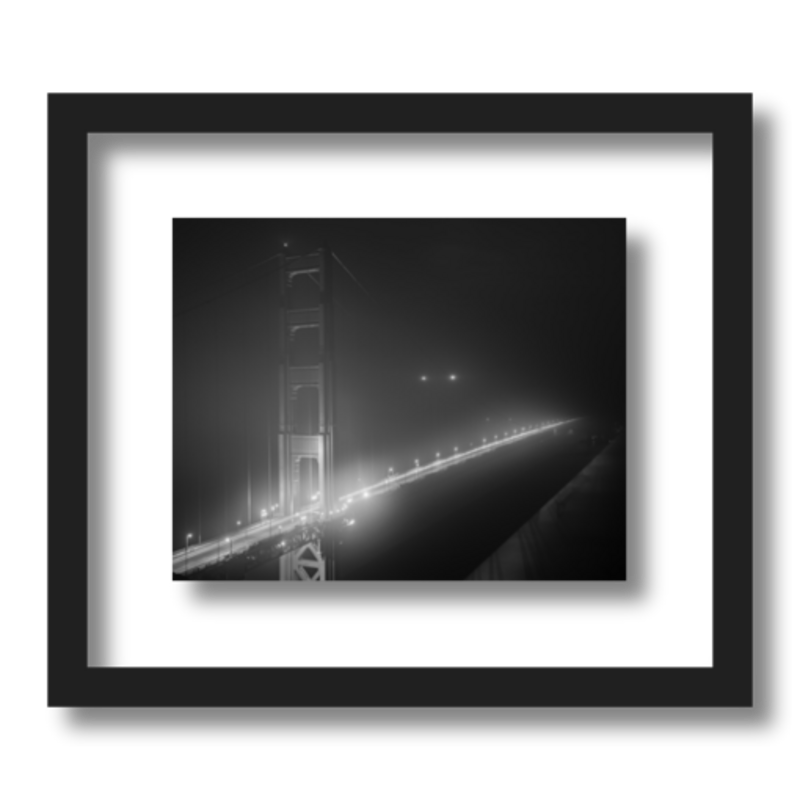 Golden Gate Bridge enveloped by Fog